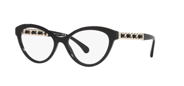 Eyeglasses Chanel CH3429Q C622 54-16 Black and gold in stock